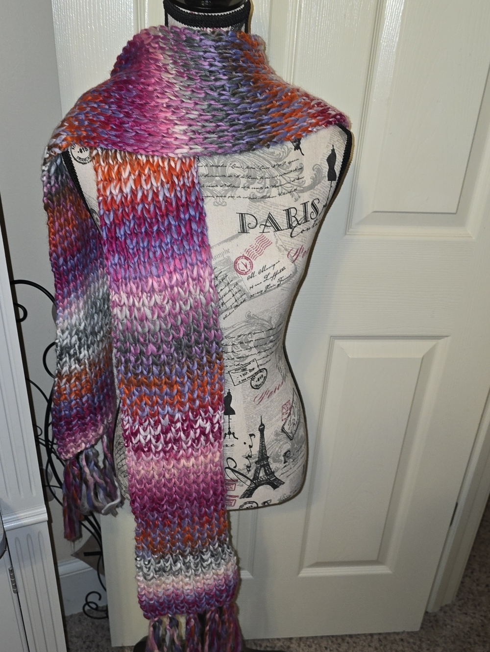 Handmade Multicolor Chunky Knit Scarf - Women Accessories